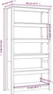 vidaXL - Boekenkast - 80x35x154 - cm - massief - grenenhout - honingbruin