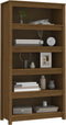 vidaXL - Boekenkast - 80x35x154 - cm - massief - grenenhout - honingbruin
