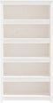 vidaXL - Boekenkast - 80x35x154 - cm - massief - grenenhout - wit