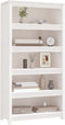 vidaXL - Boekenkast - 80x35x154 - cm - massief - grenenhout - wit