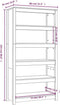 vidaXL - Boekenkast - 80x35x154 - cm - massief - grenenhout - zwart