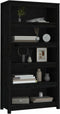 vidaXL - Boekenkast - 80x35x154 - cm - massief - grenenhout - zwart