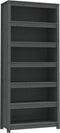 vidaXL - Boekenkast - 80x35x183 - cm - massief - grenenhout - grijs