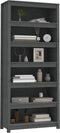 vidaXL - Boekenkast - 80x35x183 - cm - massief - grenenhout - grijs