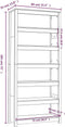 vidaXL - Boekenkast - 80x35x183 - cm - massief - grenenhout
