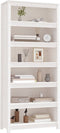 vidaXL - Boekenkast - 80x35x183 - cm - massief - grenenhout - wit
