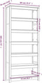 vidaXL - Boekenkast - 80x35x183 - cm - massief - grenenhout - wit
