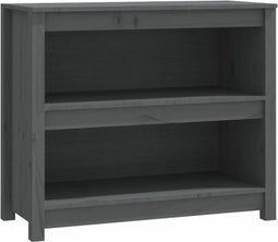vidaXL - Boekenkast - 80x35x68 - cm - massief - grenenhout - grijs