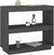vidaXL - Boekenkast - 80x35x71 - cm - massief - grenenhout - grijs
