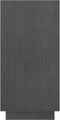 vidaXL - Boekenkast - 80x35x71 - cm - massief - grenenhout - grijs