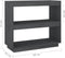 vidaXL - Boekenkast - 80x35x71 - cm - massief - grenenhout - grijs