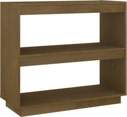 vidaXL - Boekenkast - 80x35x71 - cm - massief - grenenhout - honingbruin