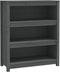 vidaXL - Boekenkast - 80x35x97 - cm - massief - grenenhout - grijs
