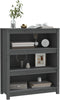 vidaXL - Boekenkast - 80x35x97 - cm - massief - grenenhout - grijs