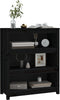 vidaXL - Boekenkast - 80x35x97 - cm - massief - grenenhout - zwart