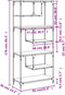 vidaXL - Boekenkast - 81x36x176 - cm - bewerkt - hout - bruin - eikenkleur