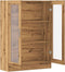 vidaXL - Boekenkast - 82,5x30,5x115 - cm - bewerkt - hout - artisanaal - eikenkleur
