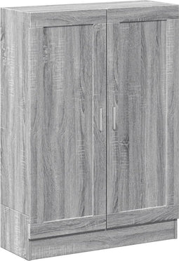vidaXL - Boekenkast - 82,5x30,5x115 - cm - bewerkt - hout - grijs - sonoma - eiken