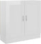vidaXL - Boekenkast - 82,5x30,5x80 - cm - bewerkt - hout - hoogglans - wit