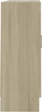 vidaXL - Boekenkast - 82,5x30,5x80 - cm - bewerkt - hout - sonoma - eikenkleurig