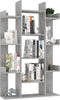 vidaXL - Boekenkast - 86x25,5x140 - cm - bewerkt - hout - betongrijs