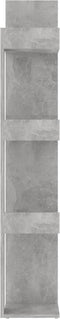 vidaXL - Boekenkast - 86x25,5x140 - cm - bewerkt - hout - betongrijs