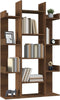vidaXL - Boekenkast - 86x25,5x140 - cm - bewerkt - hout - bruin - eikenkleur