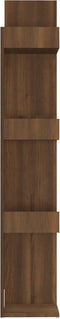vidaXL - Boekenkast - 86x25,5x140 - cm - bewerkt - hout - bruin - eikenkleur