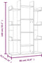 vidaXL - Boekenkast - 86x25,5x140 - cm - bewerkt - hout - gerookt - eikenkleurig