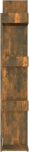 vidaXL - Boekenkast - 86x25,5x140 - cm - bewerkt - hout - gerookt - eikenkleurig