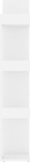 vidaXL - Boekenkast - 86x25,5x140 - cm - bewerkt - hout - wit