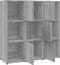 vidaXL - Boekenkast - 90x30x90 - cm - bewerkt - hout - grijs - sonoma - eikenkleurig