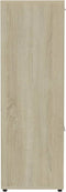 vidaXL - Boekenkast - 90x30x90 - cm - bewerkt - hout - sonoma - eikenkleurig