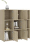vidaXL - Boekenkast - 90x30x90 - cm - bewerkt - hout - sonoma - eikenkleurig
