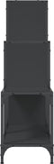 vidaXL - Boekenkast - 92x30x102 - cm - bewerkt - hout - en - metaal - zwart
