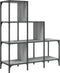 vidaXL - Boekenkast - 92x30x102 - cm - bewerkt - hout - en - metaal - grijs - sonoma