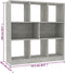 vidaXL - Boekenkast - 97,5x29,5x100 - cm - bewerkt - hout - betongrijs