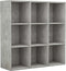 vidaXL - Boekenkast - 98x29x97,5 - cm - bewerkt - hout - betongrijs