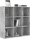 vidaXL - Boekenkast - 98x29x97,5 - cm - bewerkt - hout - betongrijs