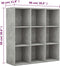 vidaXL - Boekenkast - 98x29x97,5 - cm - bewerkt - hout - betongrijs