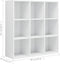 vidaXL - Boekenkast - 98x29x97,5 - cm - bewerkt - hout - hoogglans - wit