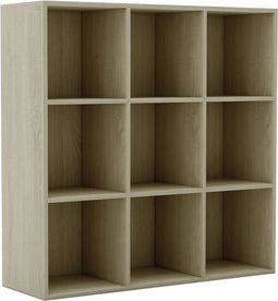 vidaXL - Boekenkast - 98x29x97,5 - cm - bewerkt - hout - sonoma - eikenkleurig