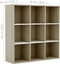 vidaXL - Boekenkast - 98x29x97,5cm - bewerkt - hout - wit - en - sonoma - eikenkleurig