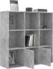 vidaXL - Boekenkast - 98x30x98 - cm - bewerkt - hout - betongrijs