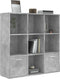 vidaXL - Boekenkast - 98x30x98 - cm - bewerkt - hout - betongrijs