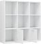 vidaXL - Boekenkast - 98x30x98 - cm - bewerkt - hout - hoogglans - wit
