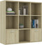 vidaXL - Boekenkast - 98x30x98 - cm - bewerkt - hout - sonoma - eikenkleurig