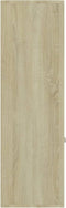 vidaXL - Boekenkast - 98x30x98 - cm - bewerkt - hout - sonoma - eikenkleurig