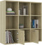 vidaXL - Boekenkast - 98x30x98 - cm - bewerkt - hout - sonoma - eikenkleurig