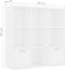 vidaXL - Boekenkast - 98x30x98 - cm - bewerkt - hout - wit